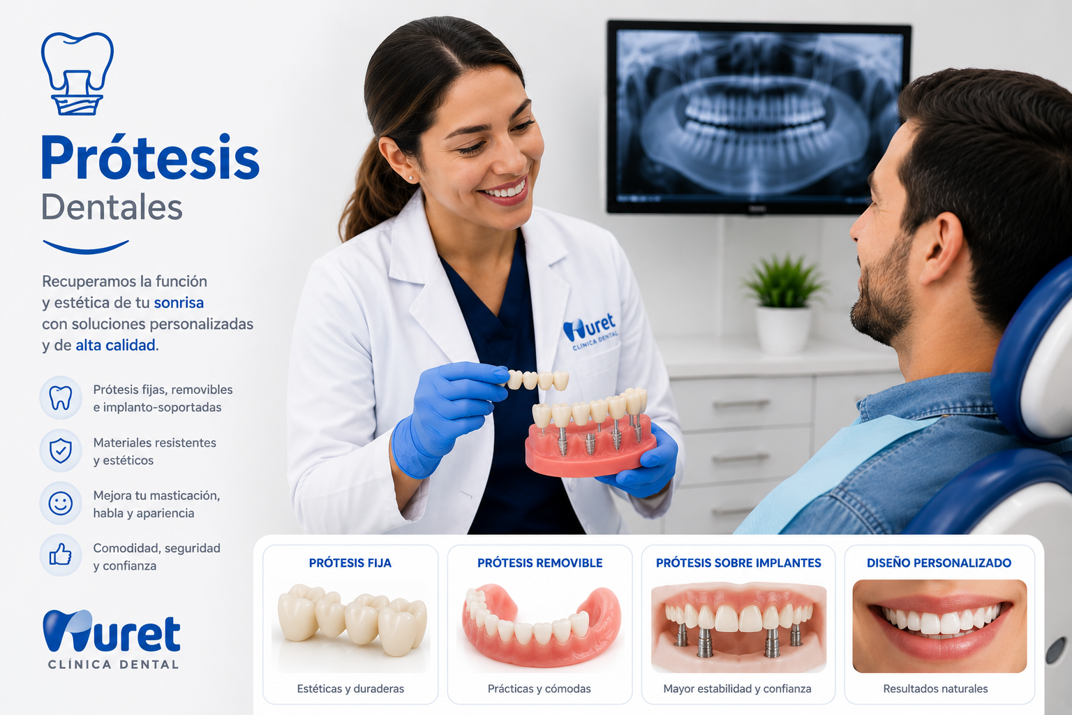 Prótesis dental para rehabilitación oral